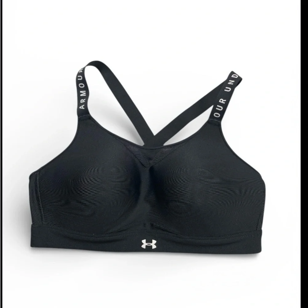 Under Armour Black Sports Bra with Logo Straps - Picture 7 of 8